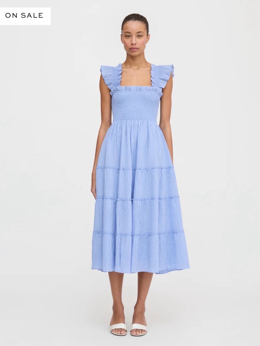 Hill House Ellie Nap Dress - Blue Seersucker